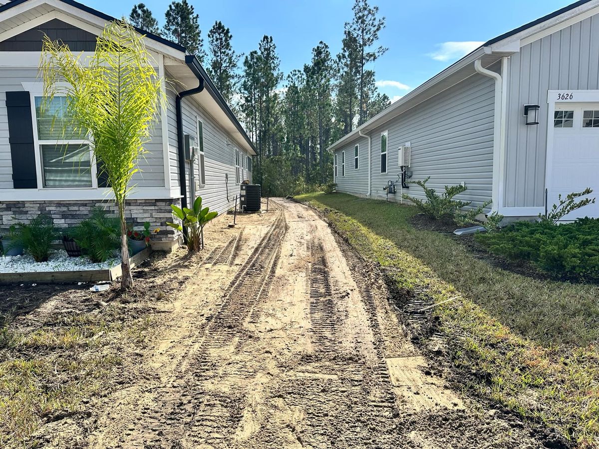 Landscaping and French Drains for KCS Concrete in Middleburg, FL