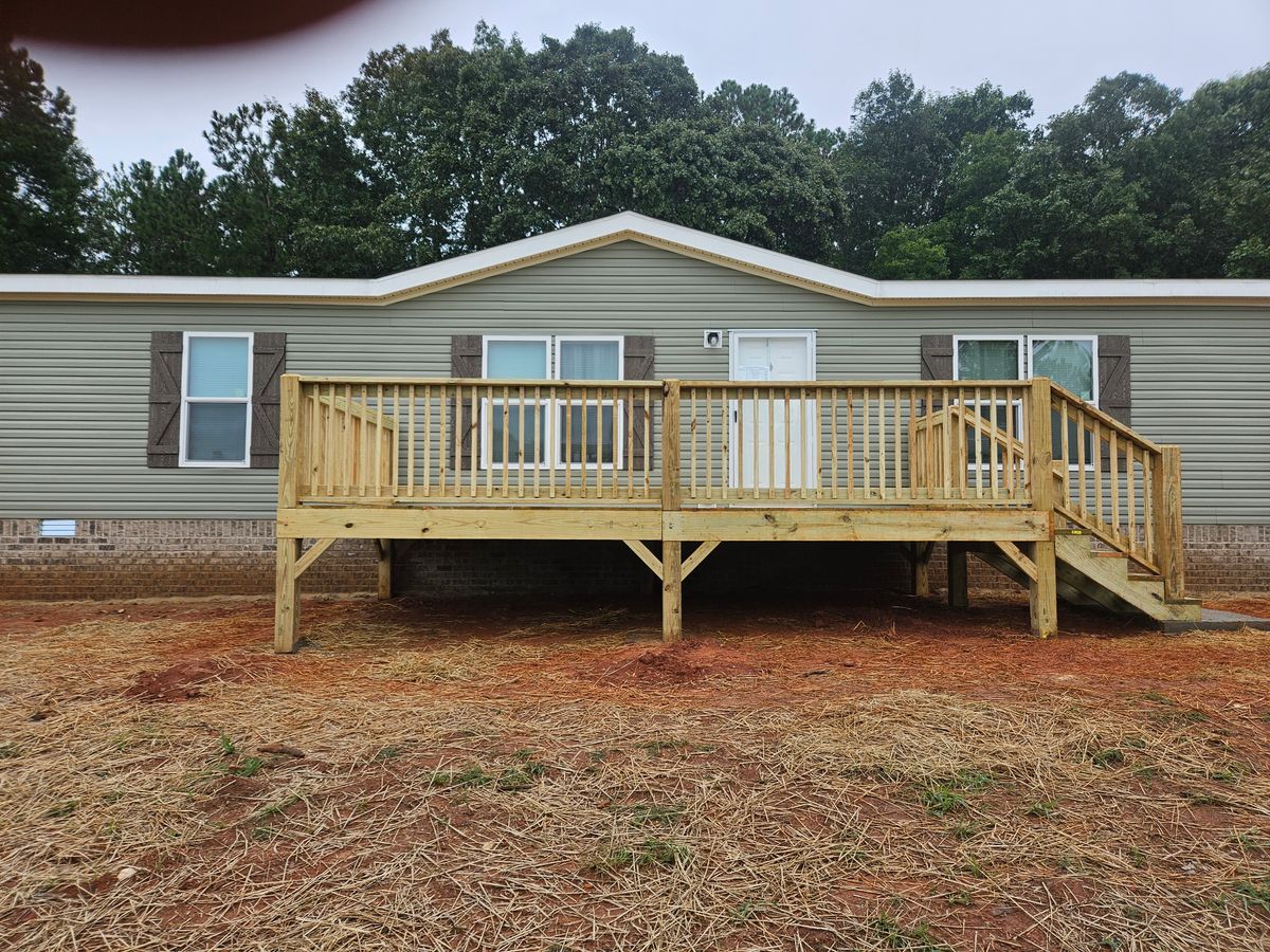 Porches and decks for Lovvorn Builders in Bowdon, GA