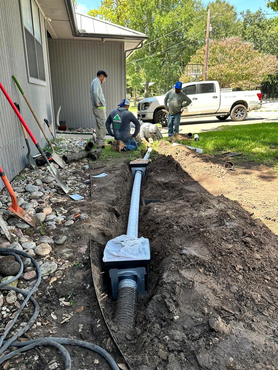 Drainage for Year Round Trees & Concrete Inc. in Fort Worth, TX
