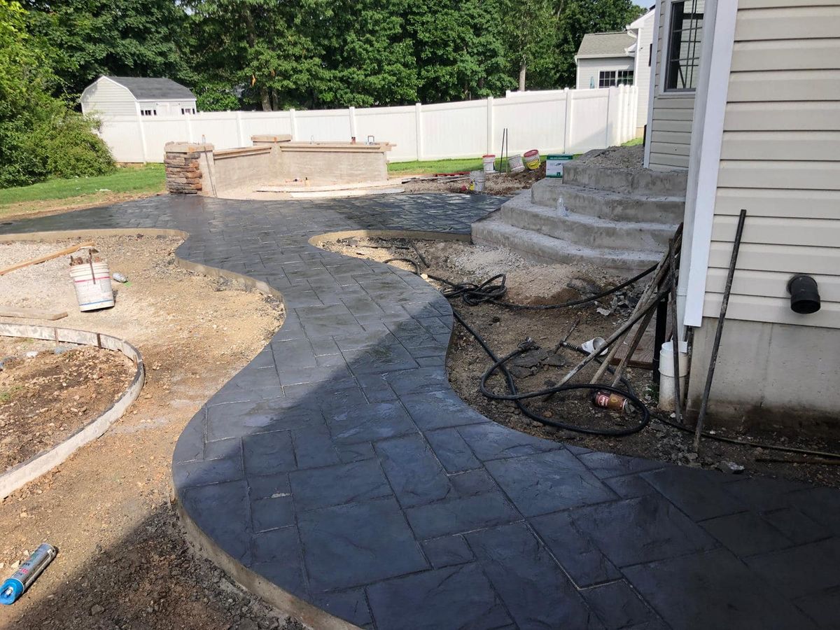 Sidewalk Installation for Unique Concrete LLC in Bridgeton, NJ