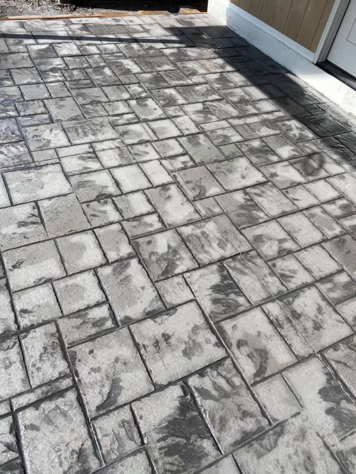 Stamped Concrete Installation for Azores Concrete L.T.D. in Port Jefferson Station, NY