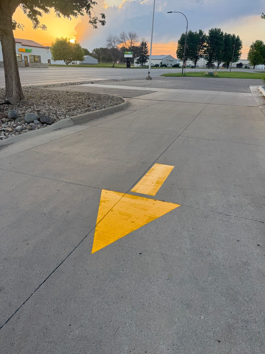 Line Striping for Midwest Line Striping LLC in Spirit Lake, IA