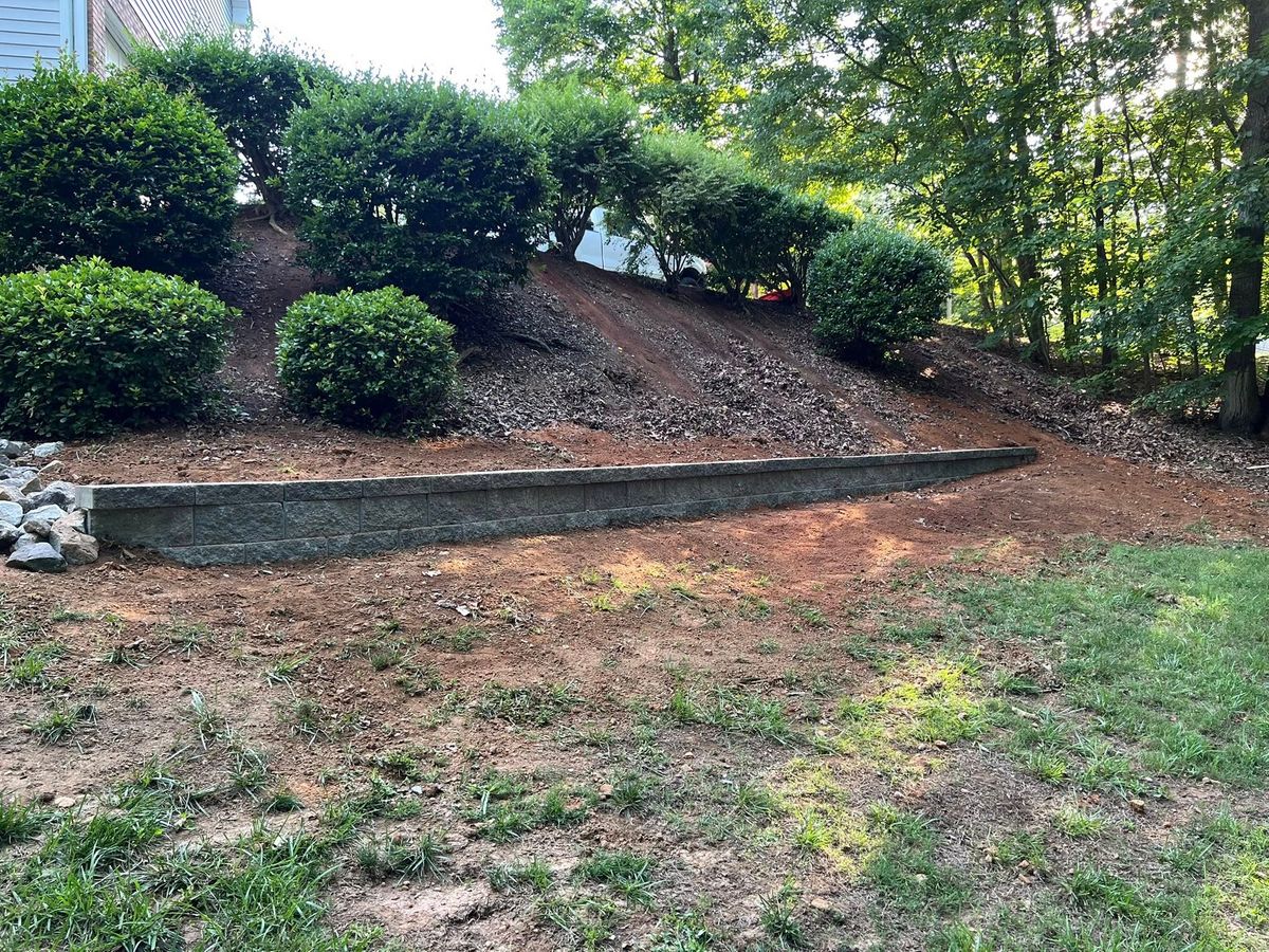 Retaining Wall Construction for Foothills Landscape Solutions LLC in Inman, SC