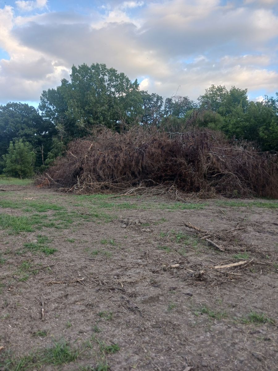 Land clearing for GBA Earthmoving in Keota, IA