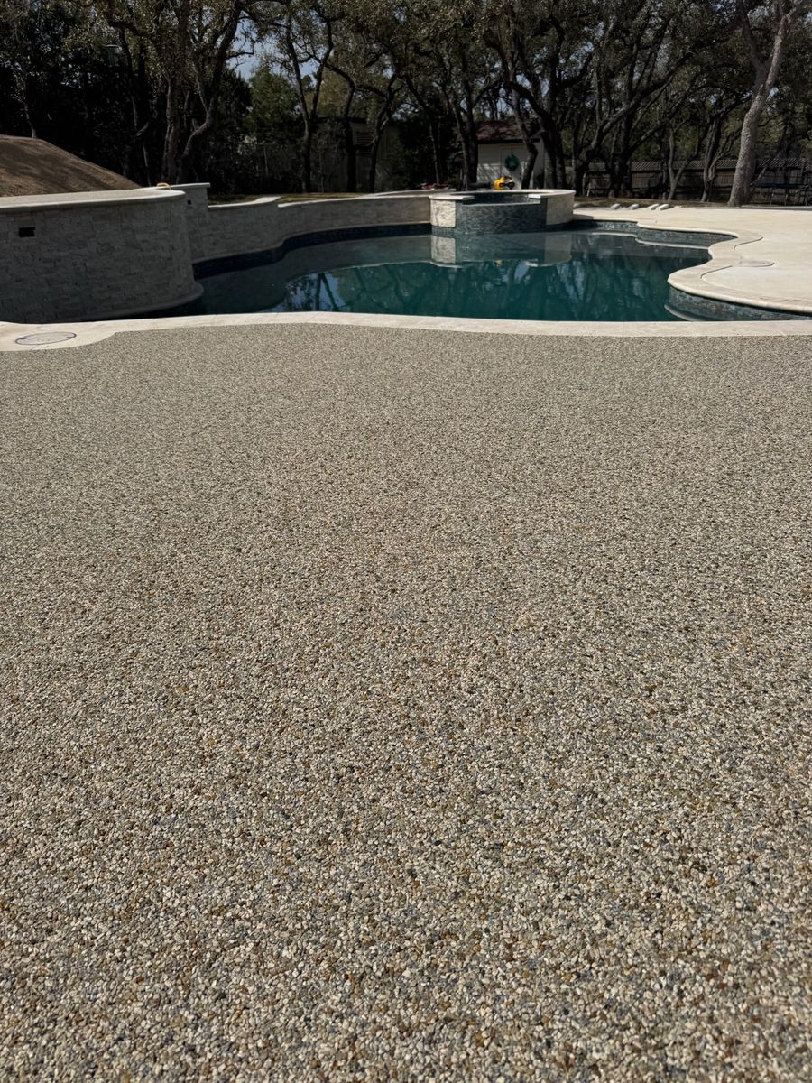 Rubber Stone Overlay for TEX STONE Resin & Epoxy Coatings in Schertz, TX