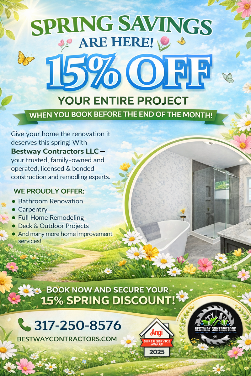 Bathroom Renovation for Bestway Contractors LLC in Indianapolis, IN