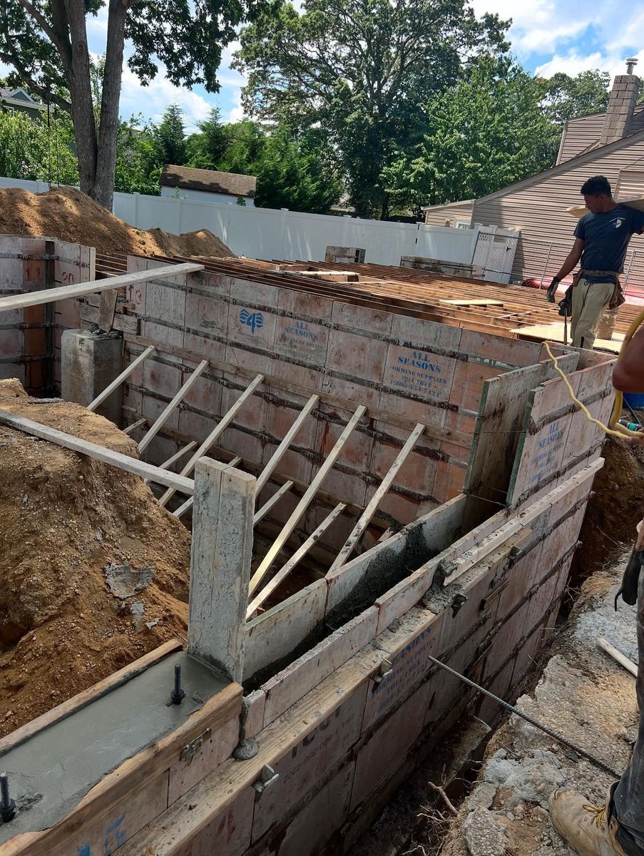 Foundation for Azores Concrete L.T.D. in Port Jefferson Station, NY