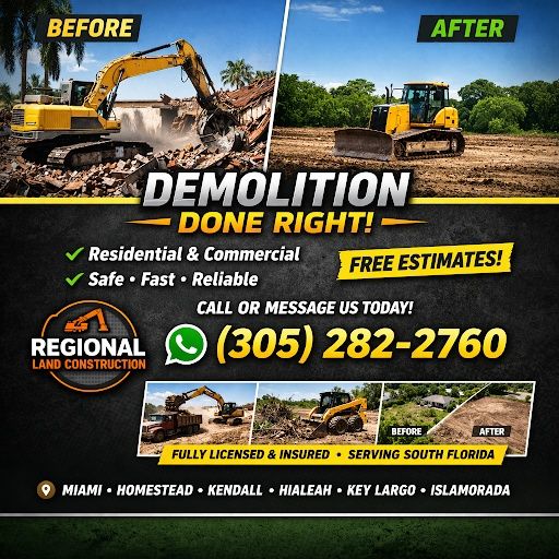 Excavation for Nurry Tree Services in Miami, FL