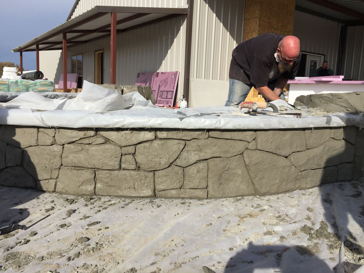 Custom Carved Concrete for Texas Curb N Borders in Houston, TX