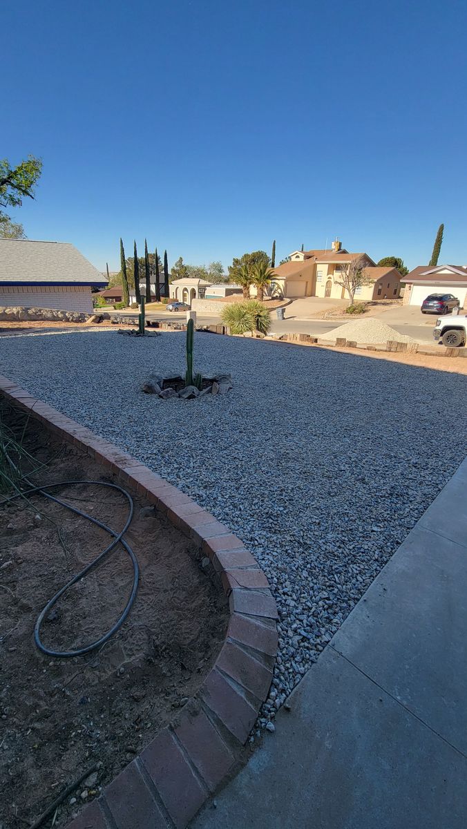 Rockscape and Gravel for Great Outdoors Patio Projects in El Paso, TX