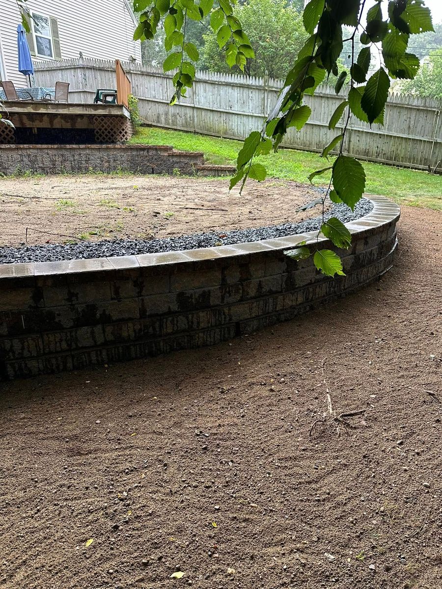 Hardscaping for E. Gordon Construction in Dighton, MA
