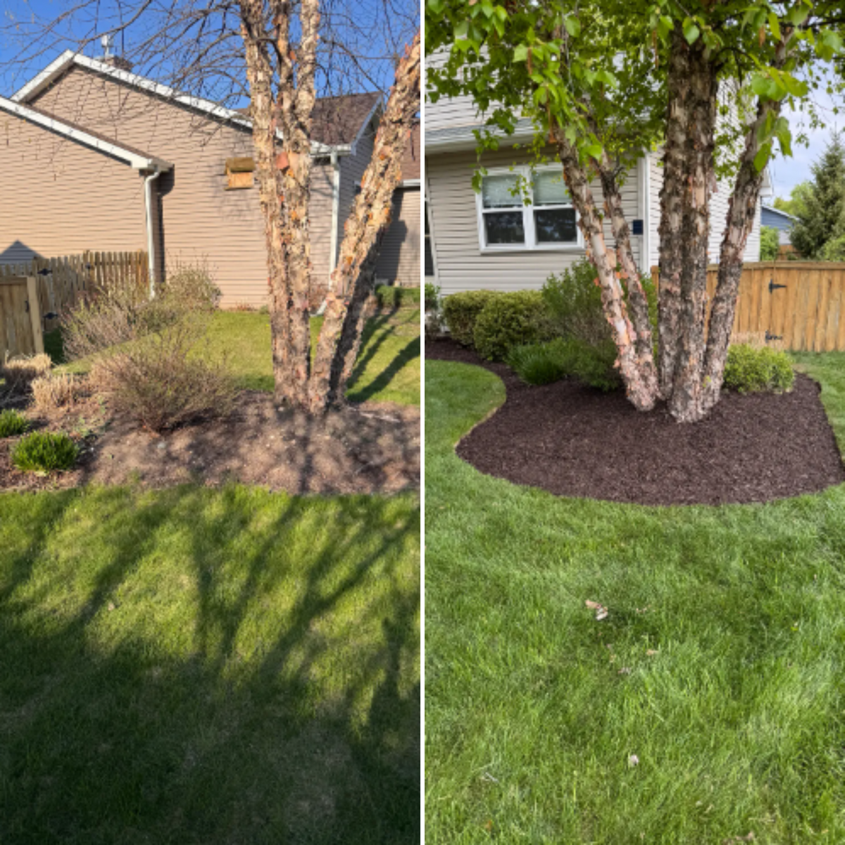 Edging and Mulch Installation for H&L Lawn Care LLC in Twin Lakes, WI