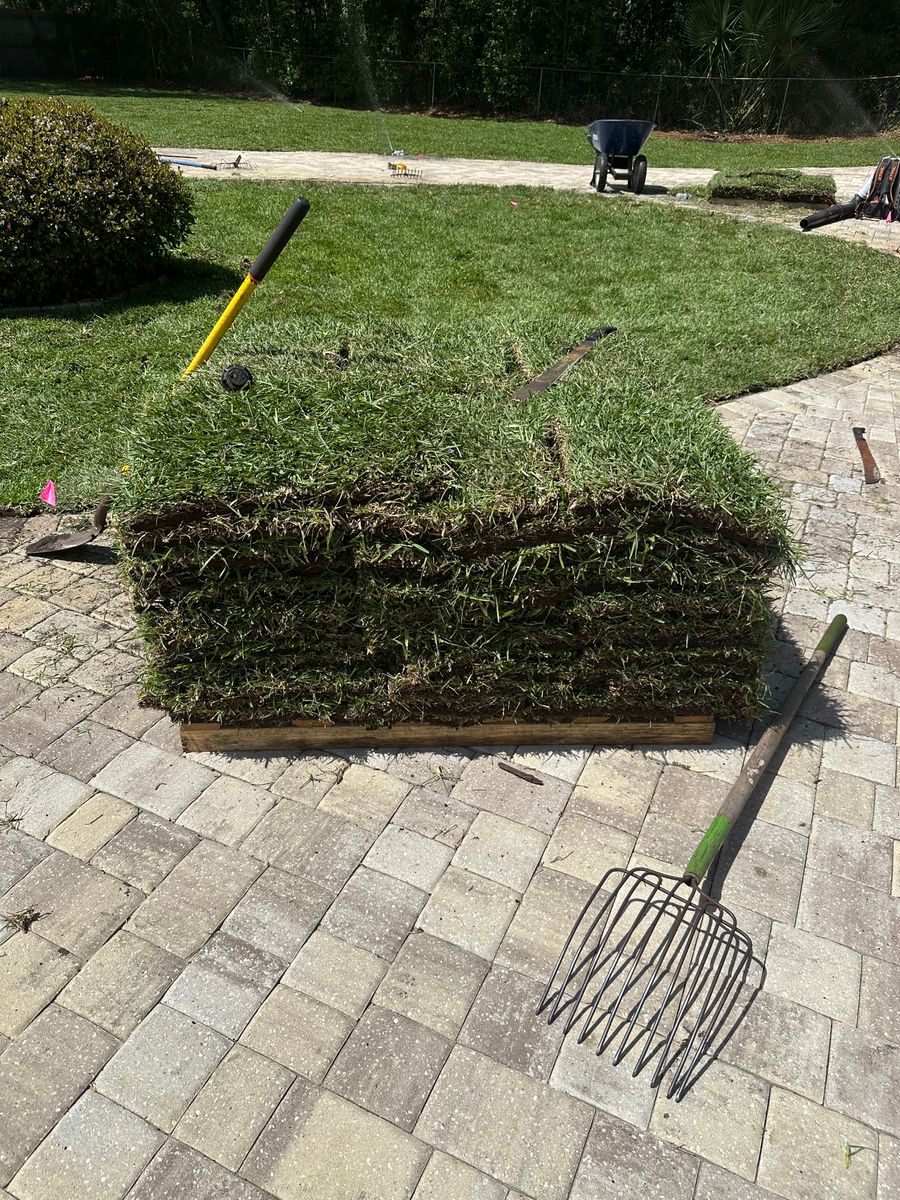Sodding for All of the Above Landscaping in Orange Park, FL