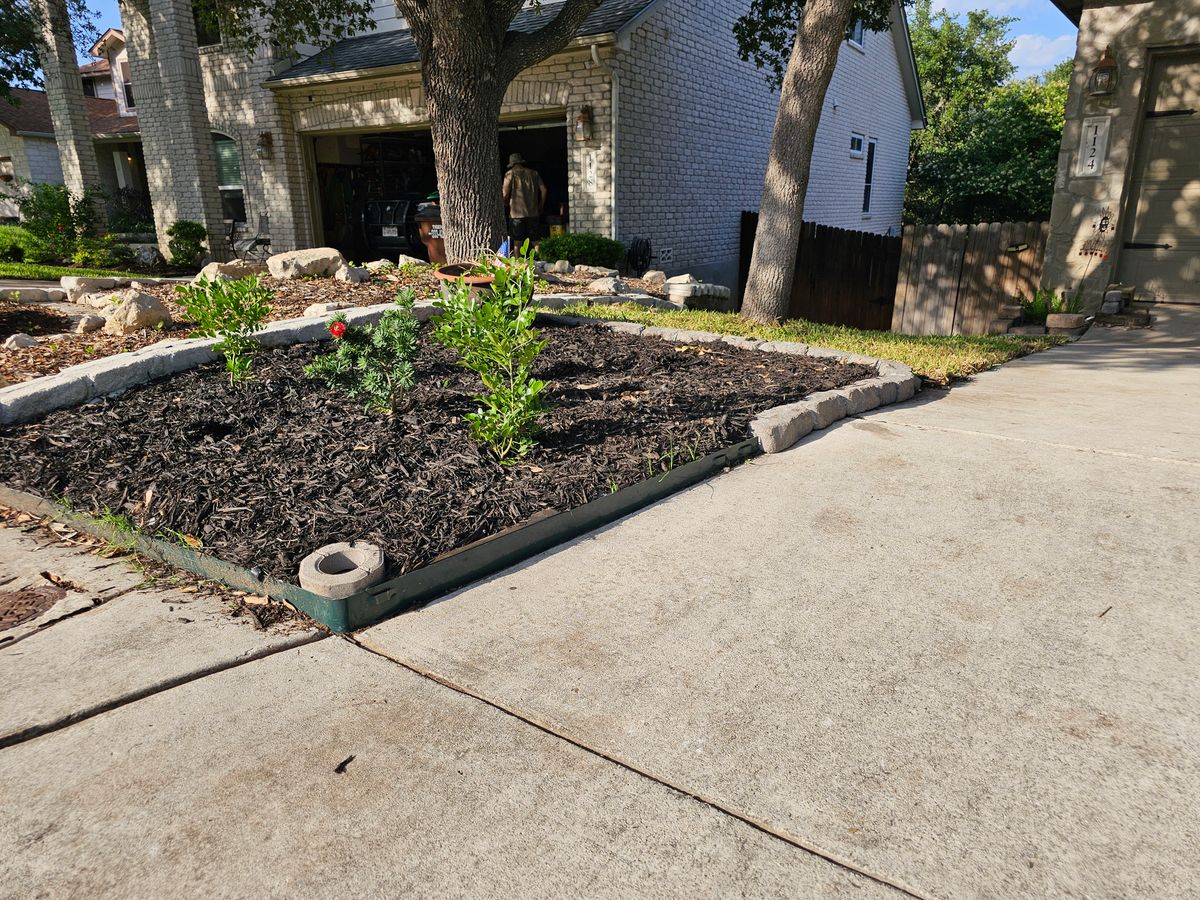 Mulch Installation for Miller Mowing & Maintenance LLC in San Antonio, TX