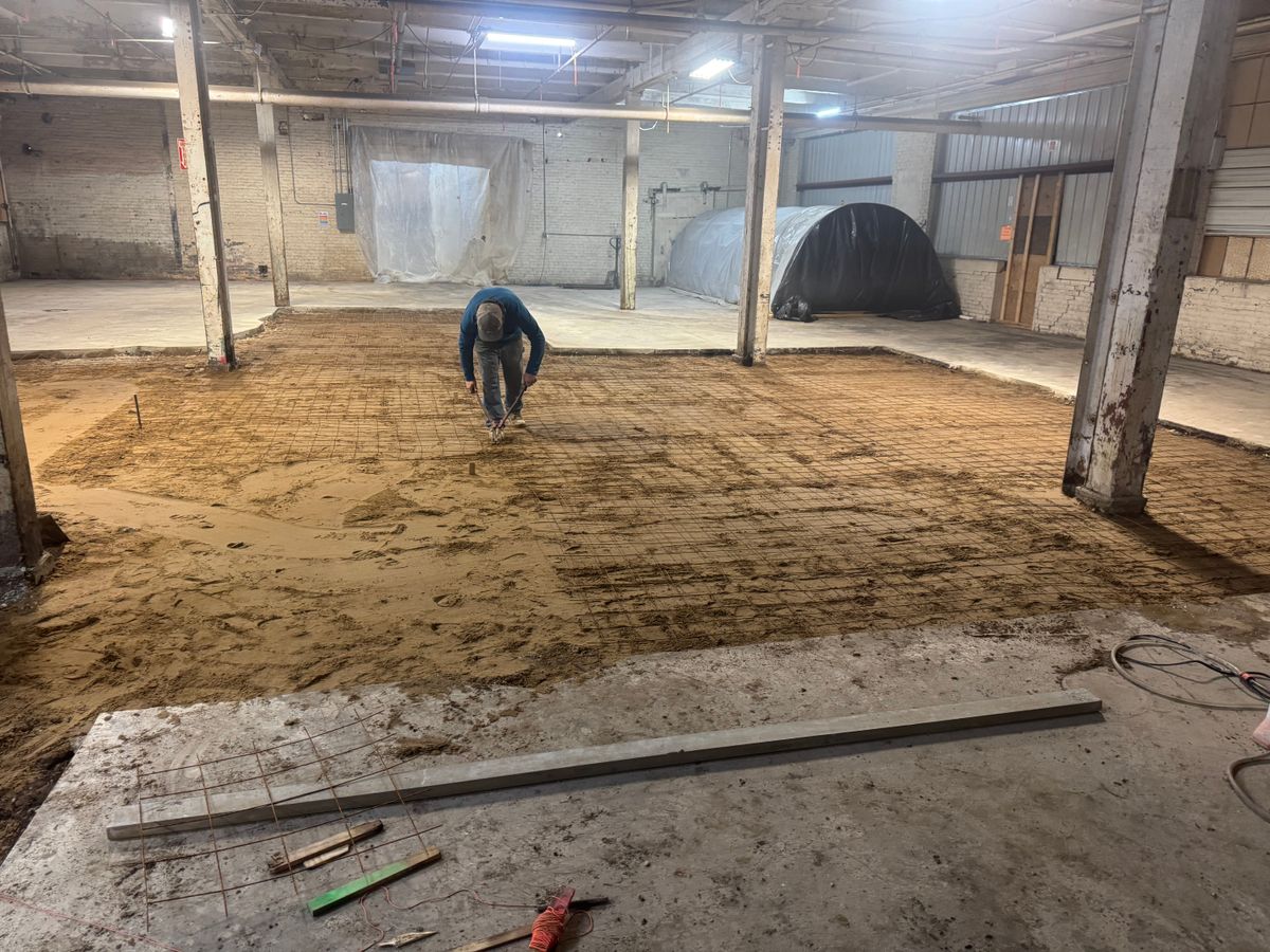 Concrete Slab Construction for B & E Concrete in Michigan City, IN