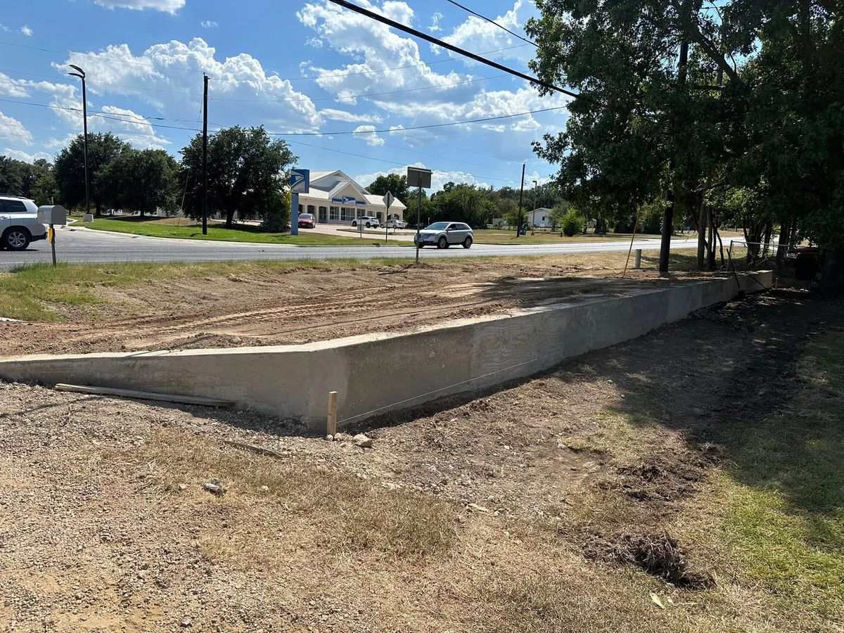 Retaining walls for CrossCut in Kempner, TX