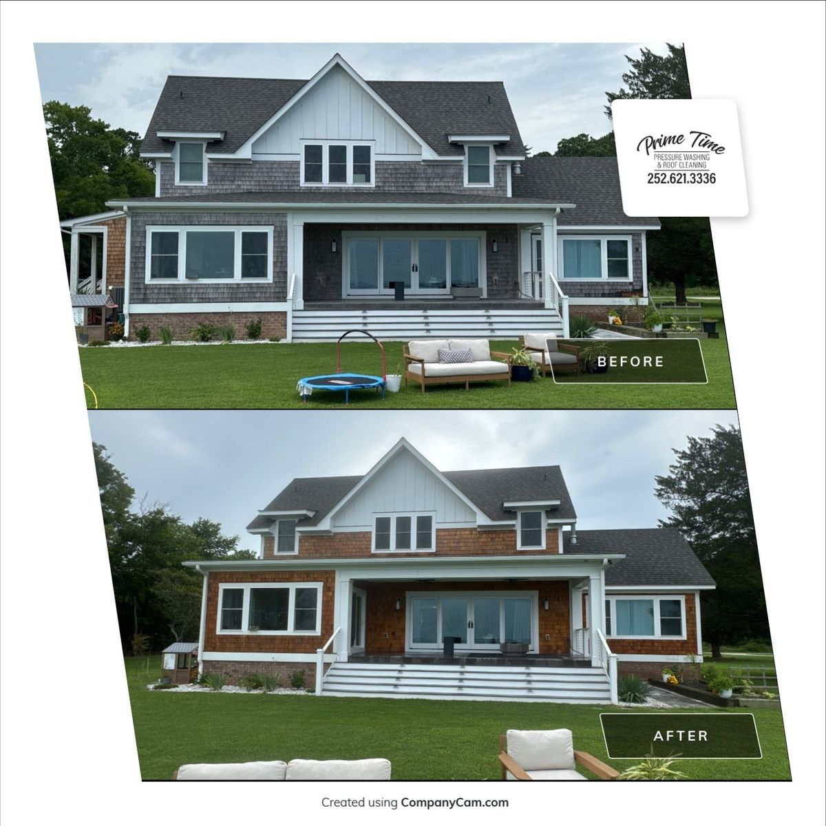 Cedar Shake Soft Washing for Prime Time Pressure Washing & Roof Cleaning in Moyock, NC