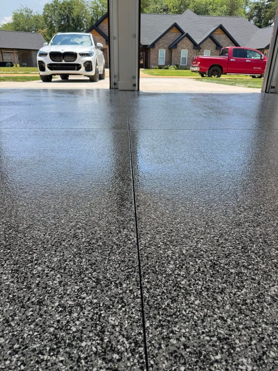 Garage Floor Repair for Mitchell’s Concrete Coatings in Taylorsville, NC