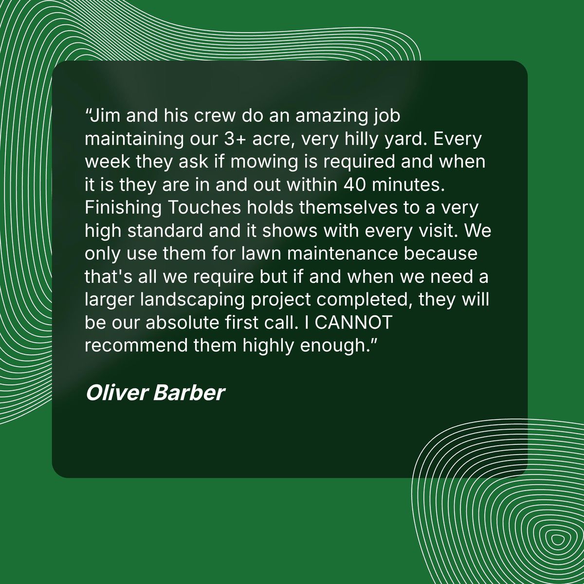 Lawn Care and Landscaping for Finishing Touches in Pine Bush, NY