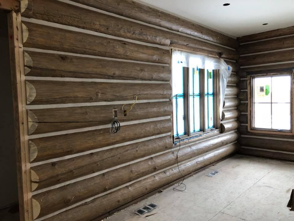 Sanding for True Blue Logworks LLC in Corvallis, MT