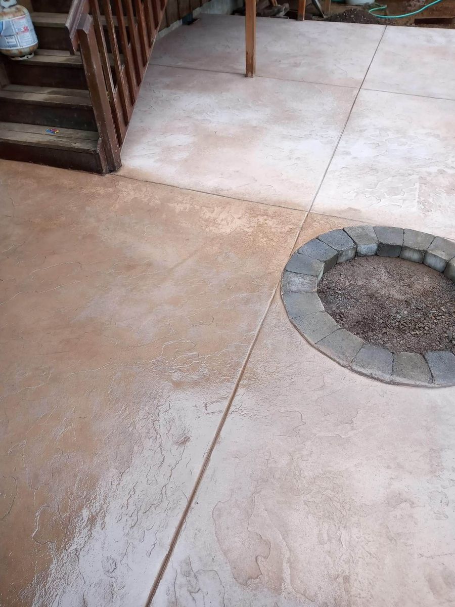 Stamped Concrete for C&J Hauling in Shakopee, MN