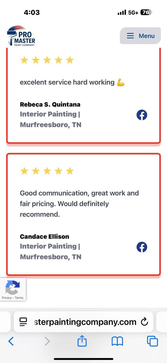 Interior Painting for Pro Master Painting Company in Shelbyville, TN