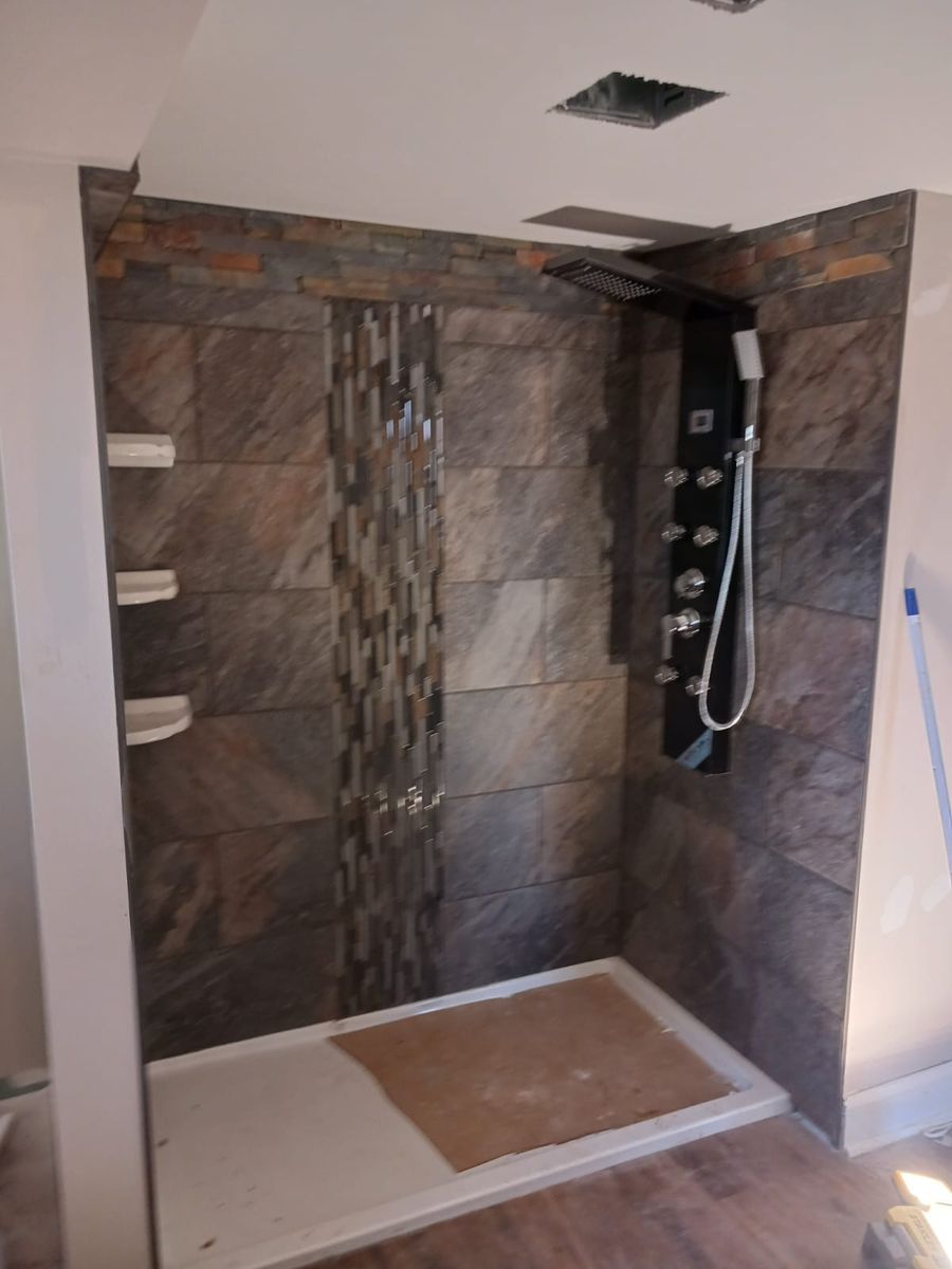 Tile,shower and floor installation for jeo painting llc in Huntsville, AL