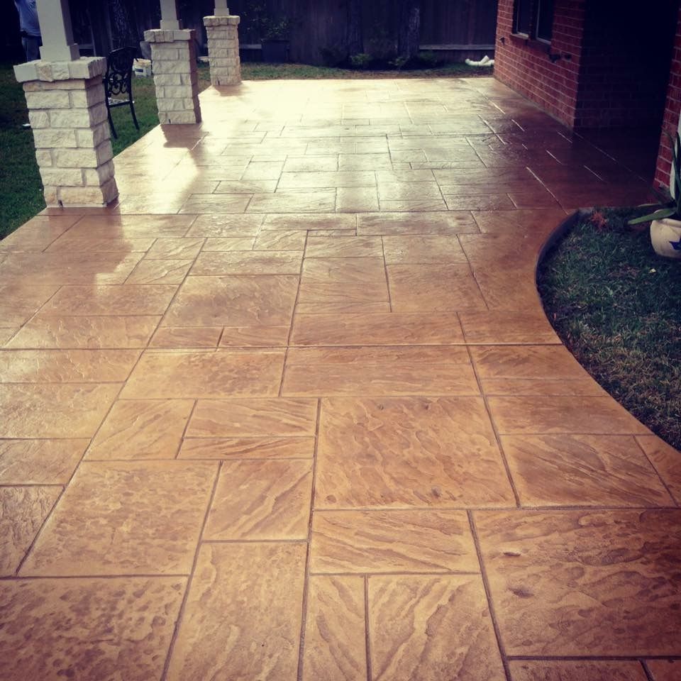 Stamped Concrete Installations for Texas Curb N Borders in Houston, TX