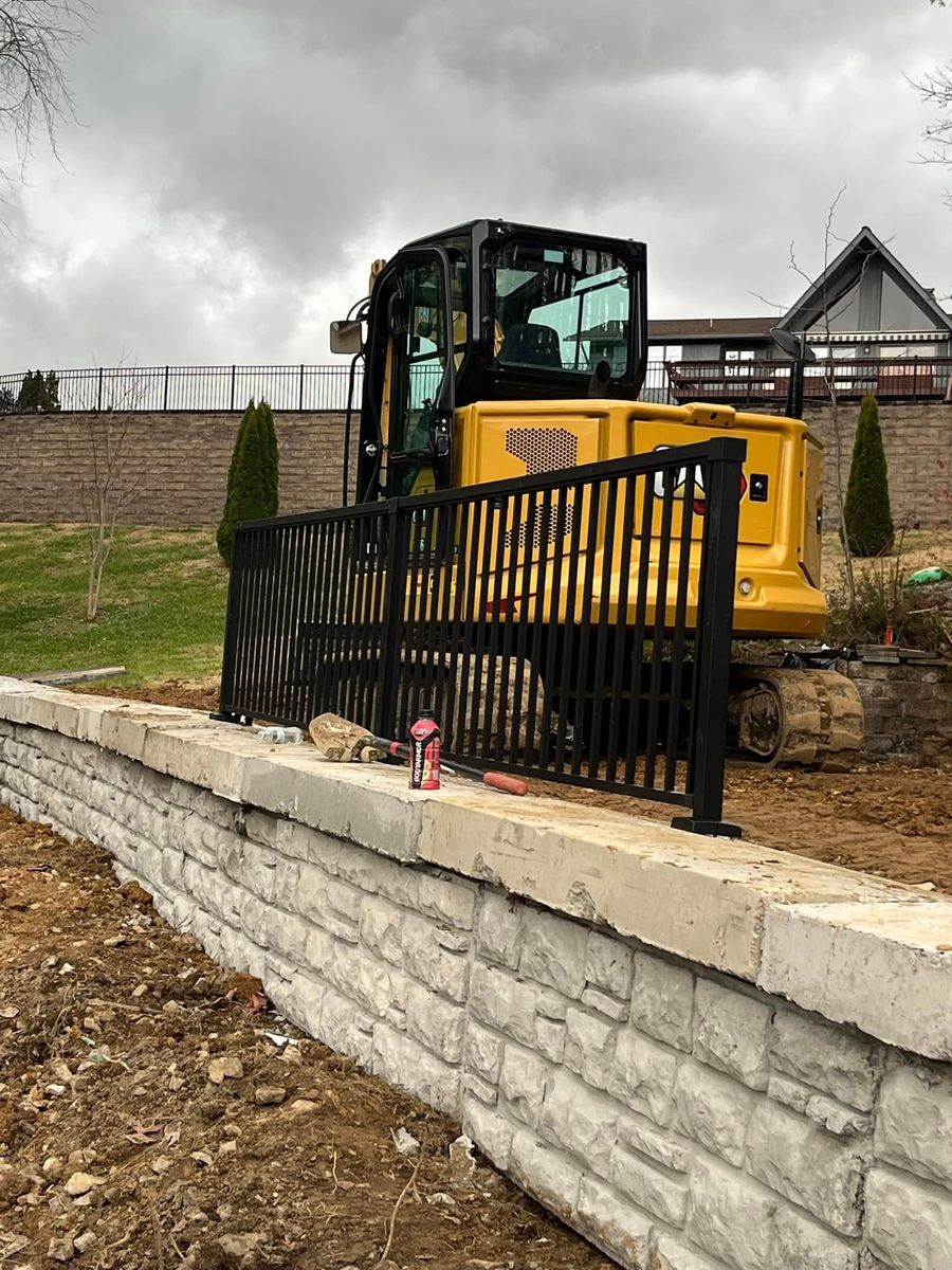 Retaining Wall Construction for S&S Construction in Elizabethton, TN