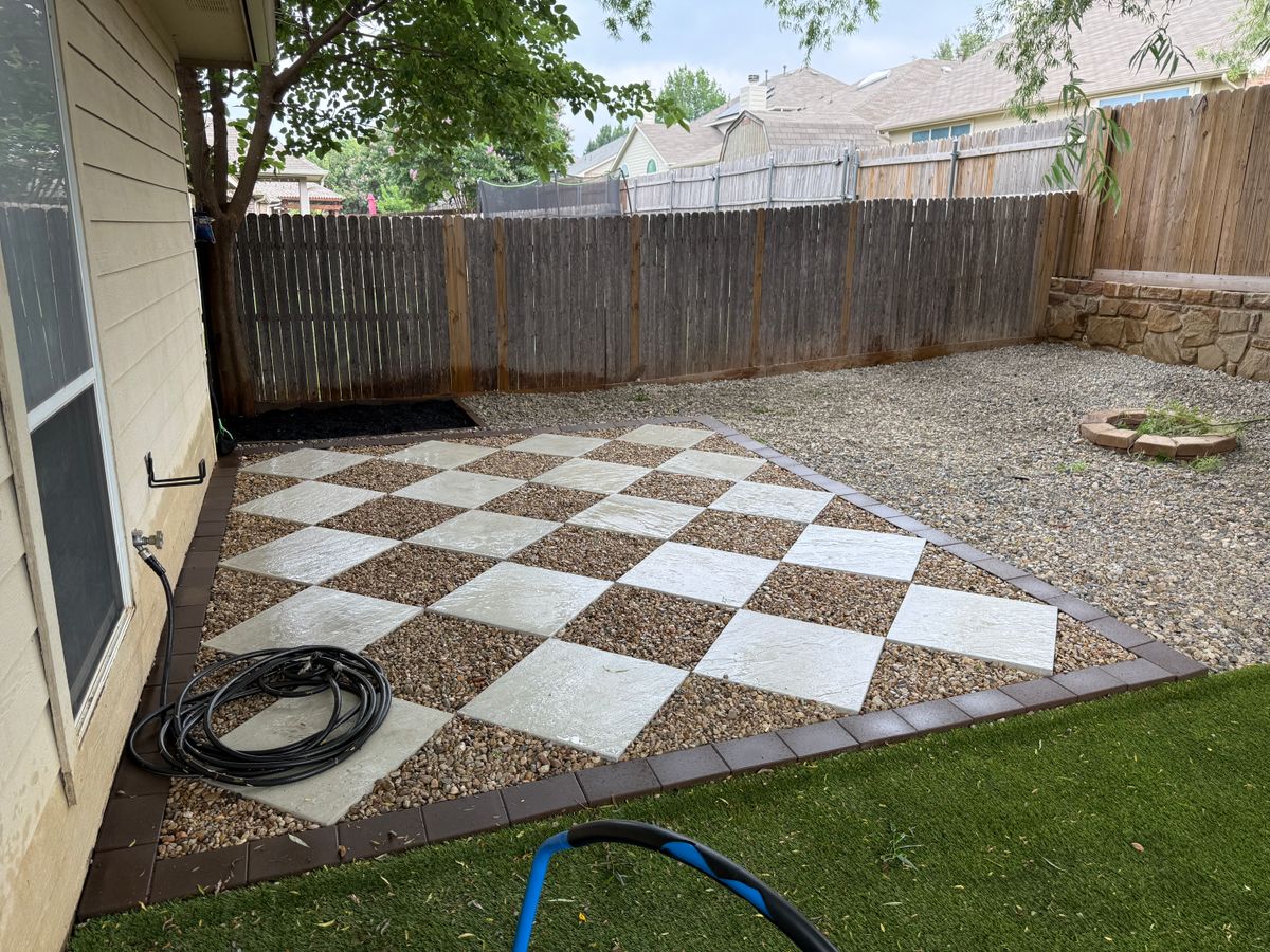 Paver Installation for Light It Up AV and Turf in Keller, TX