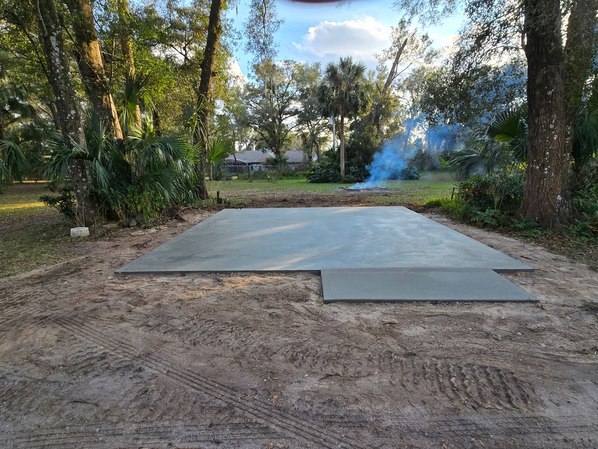 Concrete Slab Construction for Downer Site Services in Sanford, FL