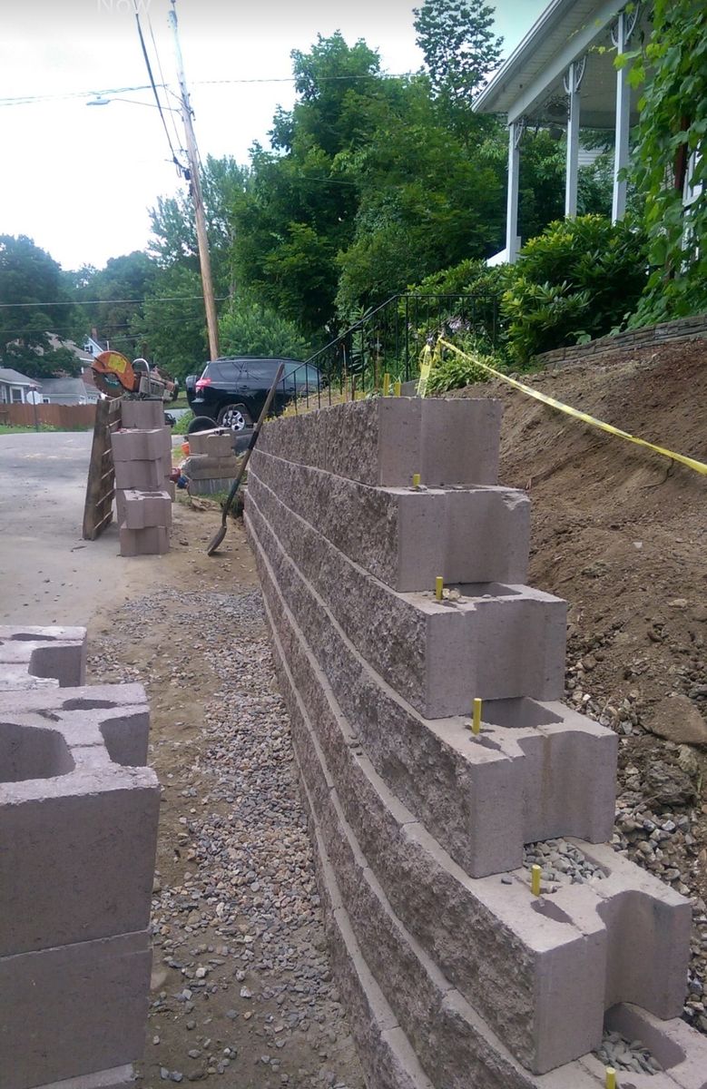 Retaining walls for MJS Excavating in Hardwick, MA