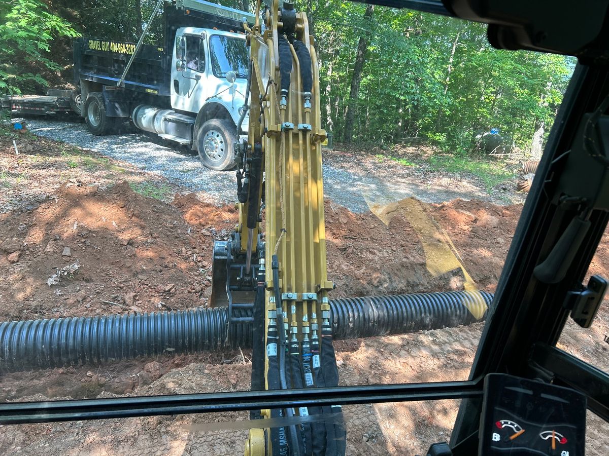 Erosion control and culvert installation for The Gravel Guy in Blairsville, GA