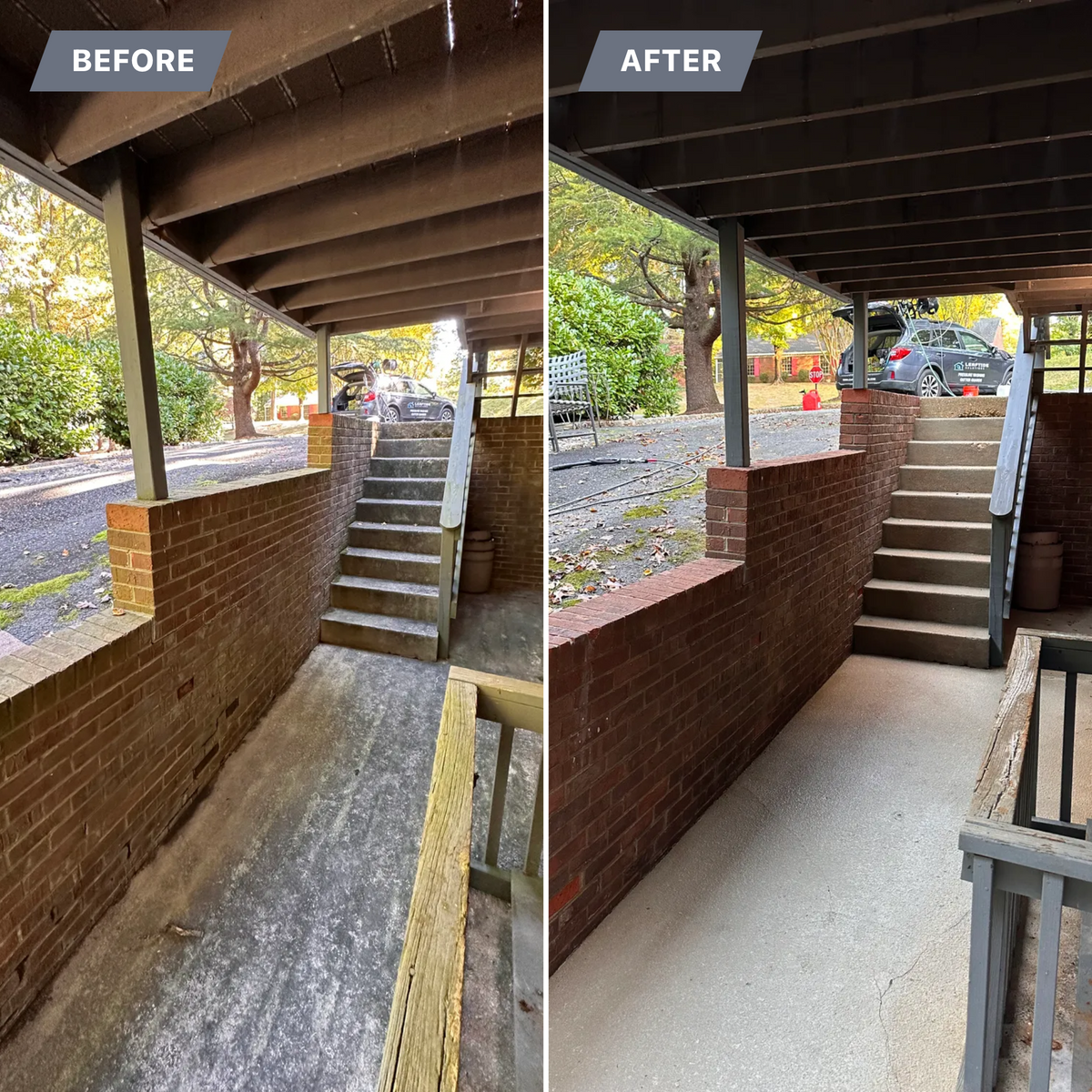 Driveway and Sidewalk Cleaning/Sealing for LeafTide Solutions in Richmond, VA