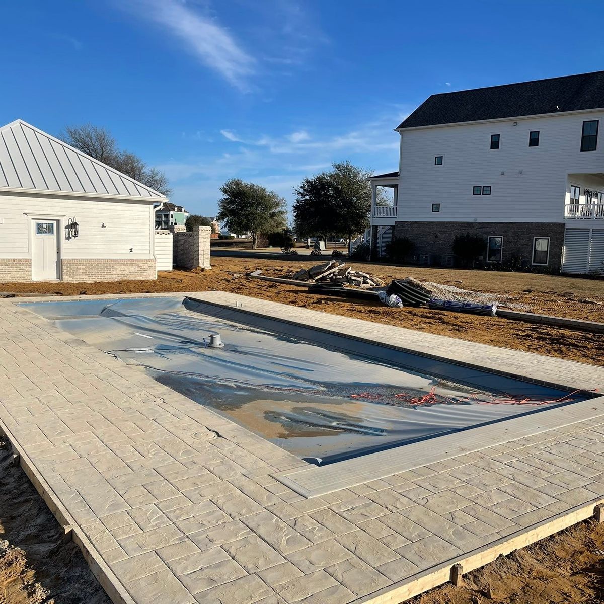 Stamped Concrete Installation for Concrete Cowboyz in Greenville, NC