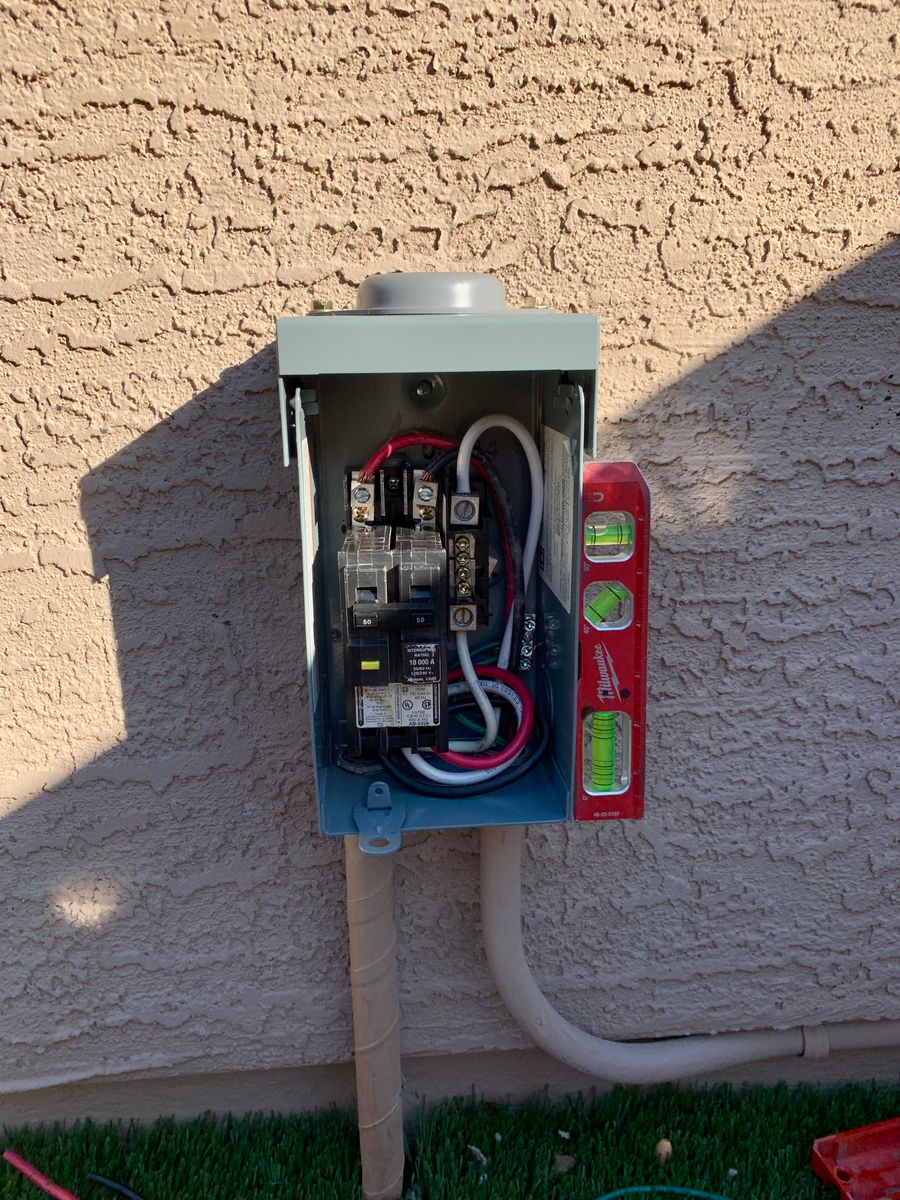 Electrical Circuit Installation for HOT TUB SPA for ORCO Electrical Contractors LLC in Mesa, AZ