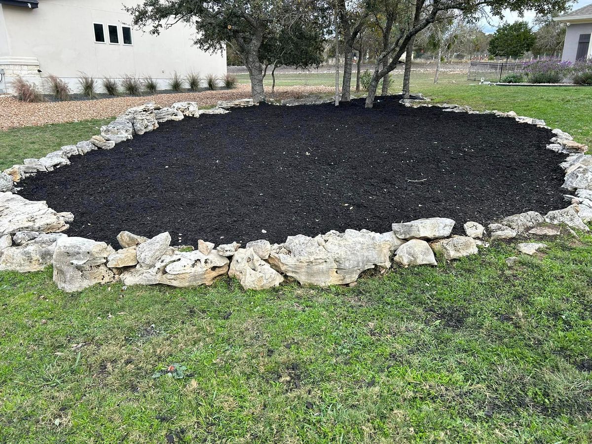 Mulch Installation for C & C Lawn Care and Maintenance in New Braunfels, TX