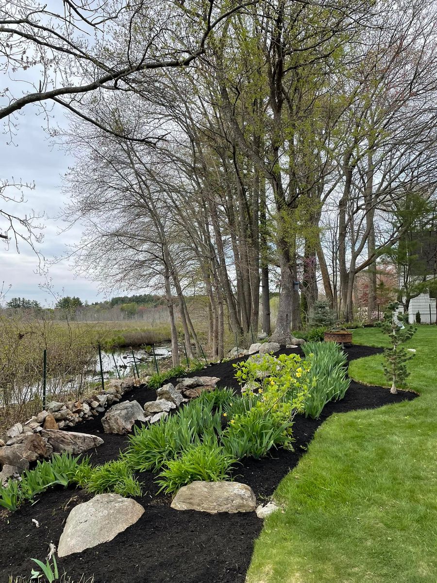 Mulch Installation for Z. Hastings Landscape Construction in Templeton, MA