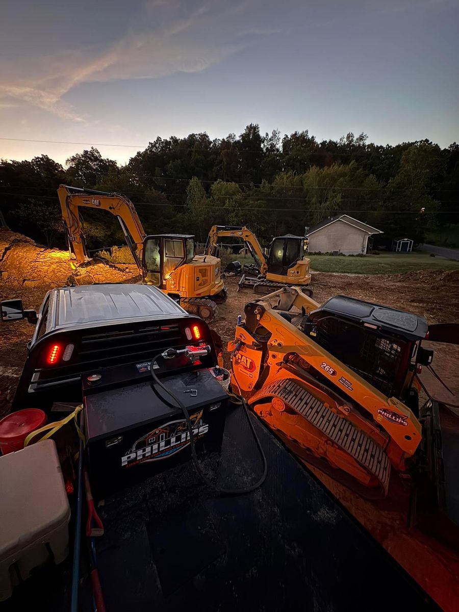 Foundation Digging for Phillips Construction and Excavating in Seymour, TN