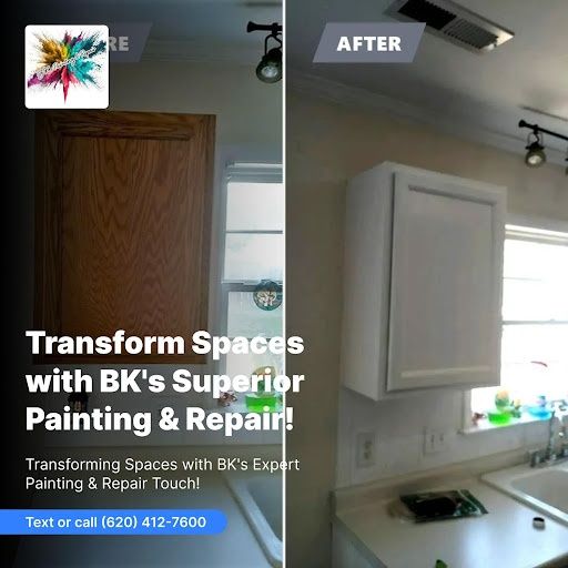 Kitchen and Cabinet Painting for BK's Painting & Repair in Emporia, KS