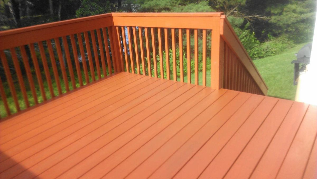 Staining for Artful Lines Painting in Shrewsbury Town Center, MA