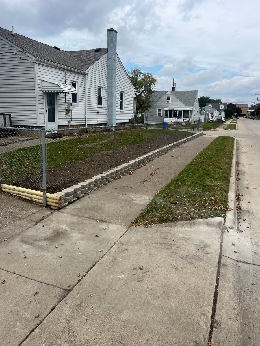 Retaining Wall Construction for Alltimate Outdoor Services in Warren, MI
