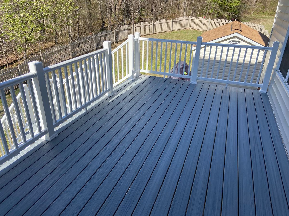 Deck resurfacing for Integrity Builders of Virginia in Ashland, VA