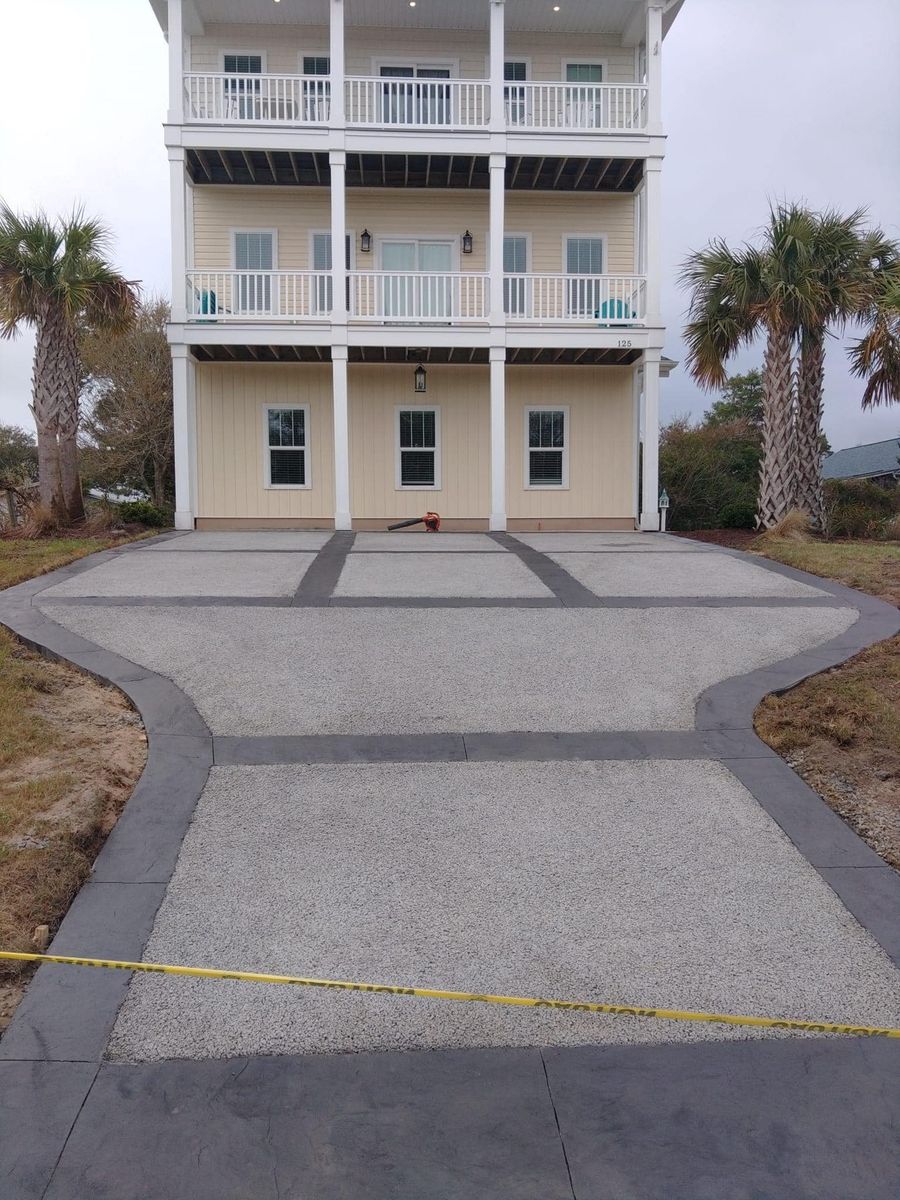 Concrete Driveway installation for Concrete Cowboyz in Greenville, NC