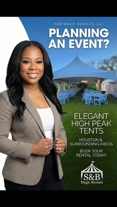 High Peak Commercal Tent Rentals for S&B Magic Rentals, LLC in Houston, TX