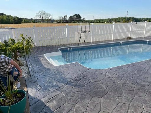 Stamped Concrete Installation for Concrete Cowboyz in Greenville, NC