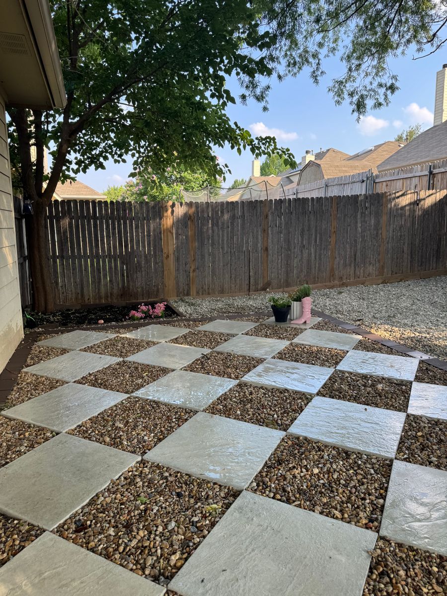 Paver Installation for Light It Up AV and Turf in Keller, TX