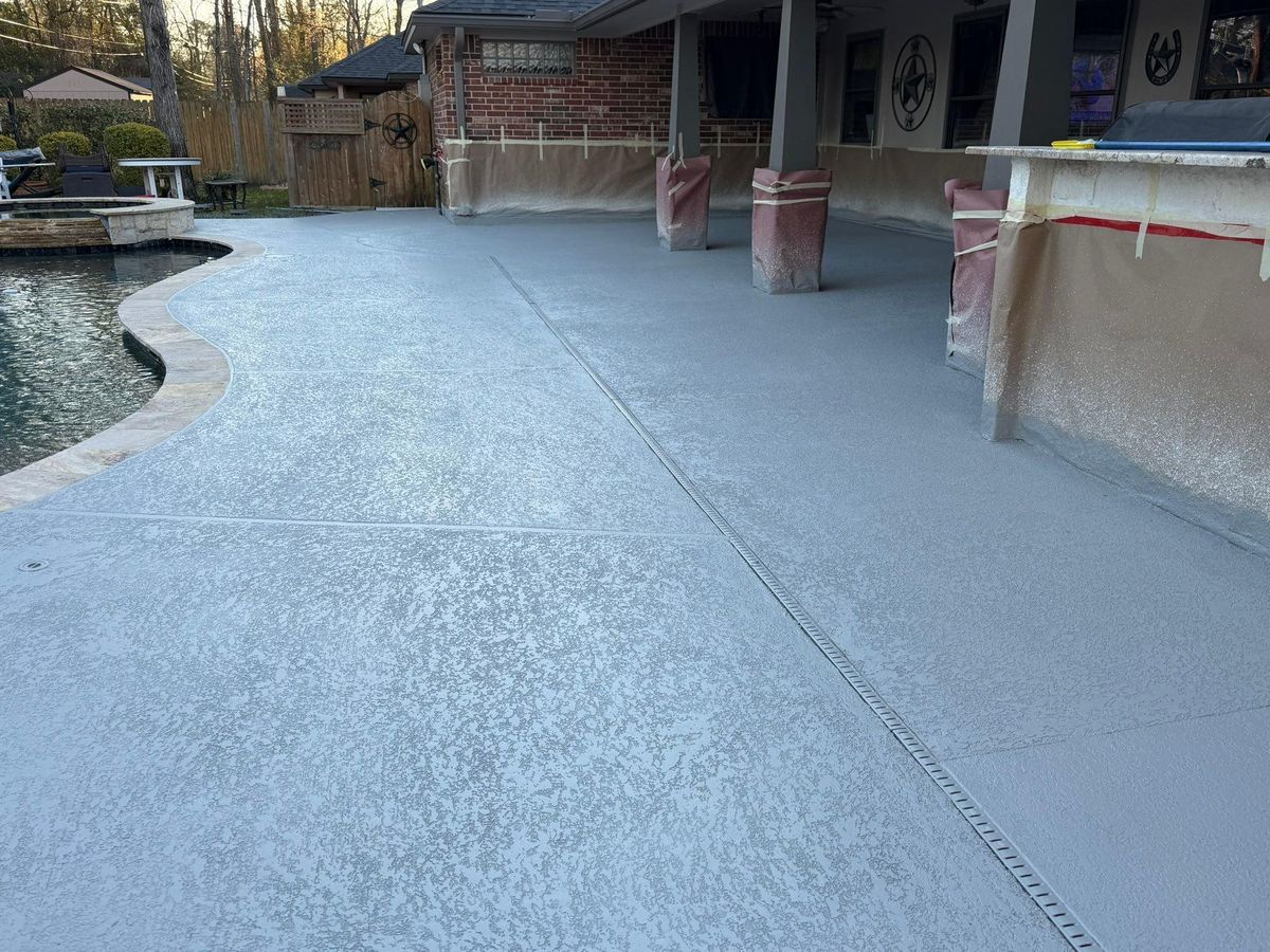 Pool & Patio Restoration for Texas Curb N Borders in Houston, TX