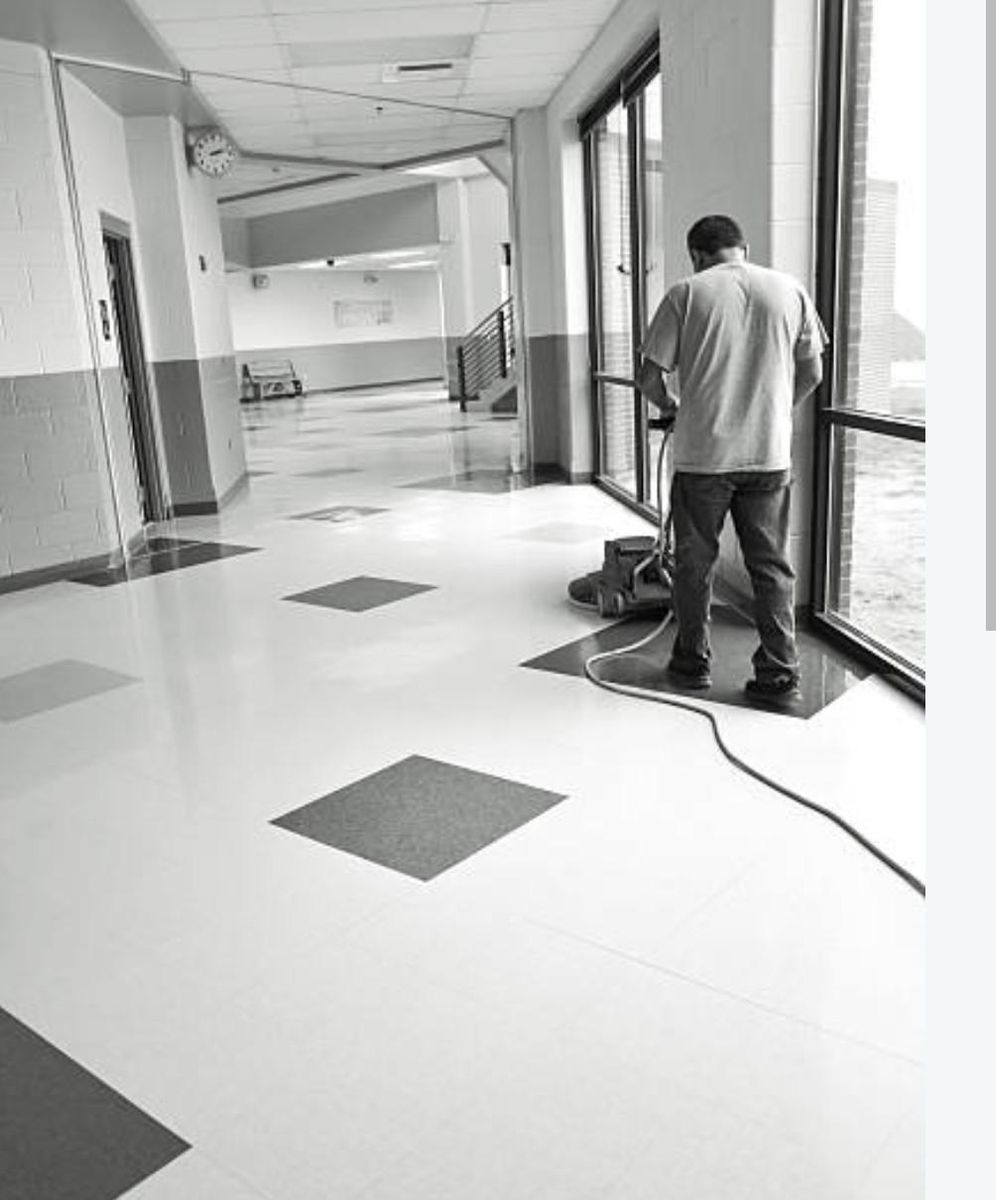 Buffing Floors and Stripping Waxing for Minor Deep Cleaning Services in Durham, NC