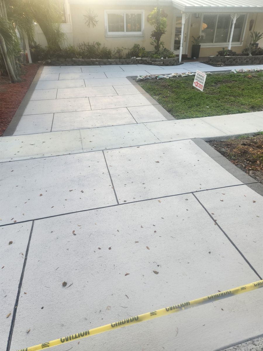 Plain Concrete Installation for Beautiful and Affordable Stamped Concrete by Castilla Concrete Finish Design Corp in Sunrise, FL
